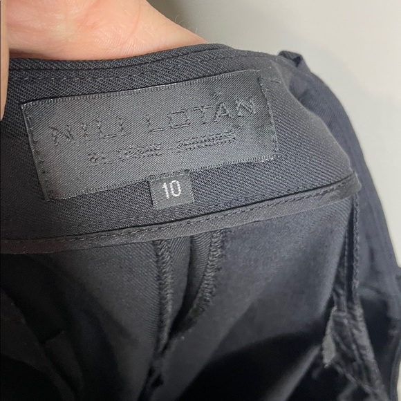 Nili Lotan | Women’s Virgin Wool Black Montana Pleated Pants Size 10 - Picture 8 of 9